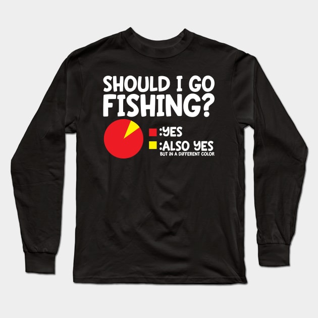 Should I Go Fishing? Long Sleeve T-Shirt by thingsandthings